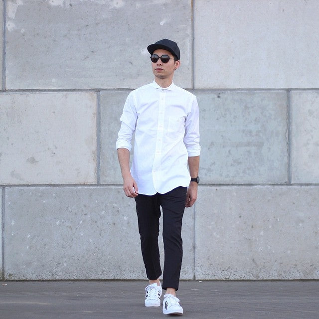 mens smart casual white shirt