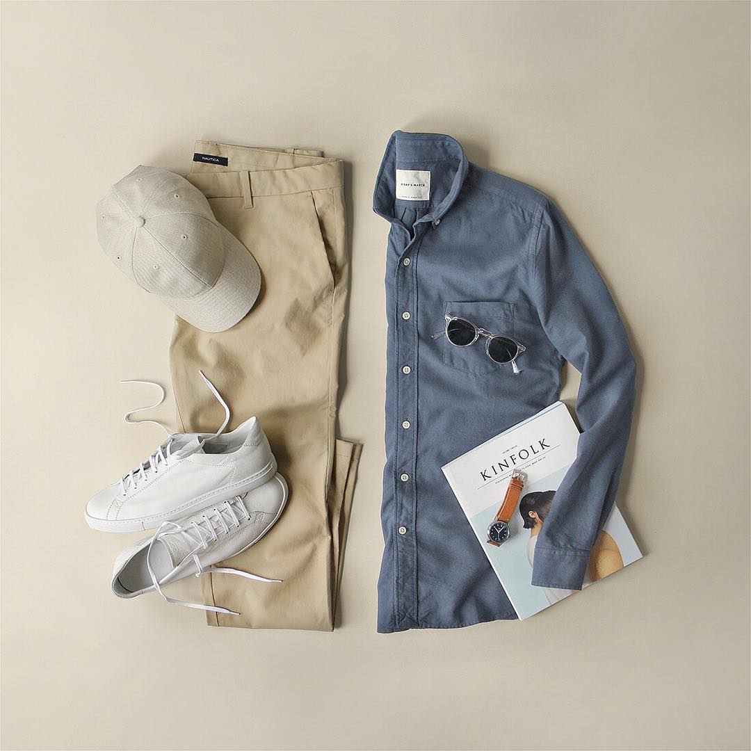 casual khaki outfit
