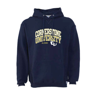 Alumni Russell Unisex Fleece Hood, Navy