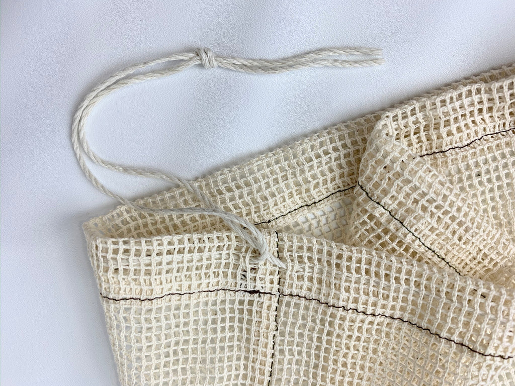 the simplest organic cotton mesh reusable produce bag- DIY