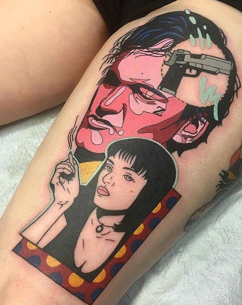 RAY on Instagram Pulp Fiction tattoo tattooer taiwantattoo  taiwantattooer taipeitattoo japanesestyletattoo tattooflash  traditional