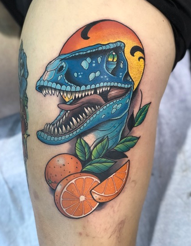 dinosaur in Dark Art Tattoos  Search in 13M Tattoos Now  Tattoodo