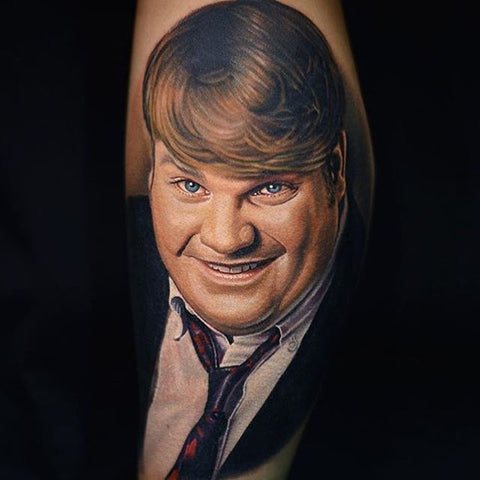 10 Comedic Chris Farley Tattoos  Tattoodo
