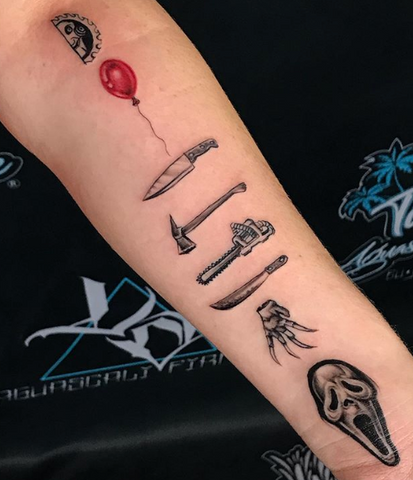 Haunted House Halloween Tattoo