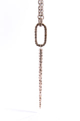 360 Degree Large Sterling Silver (61 g) Spear w/ Raw Diamonds (10.16C) on Small SS GV Chain & Large GV Clasp (30"+5"+2.25") #9485-Necklaces-Gretchen Ventura