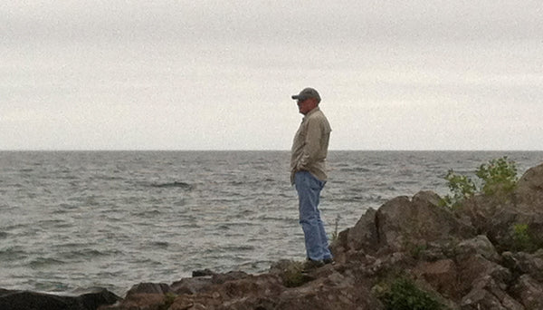 Dan standign on the coast