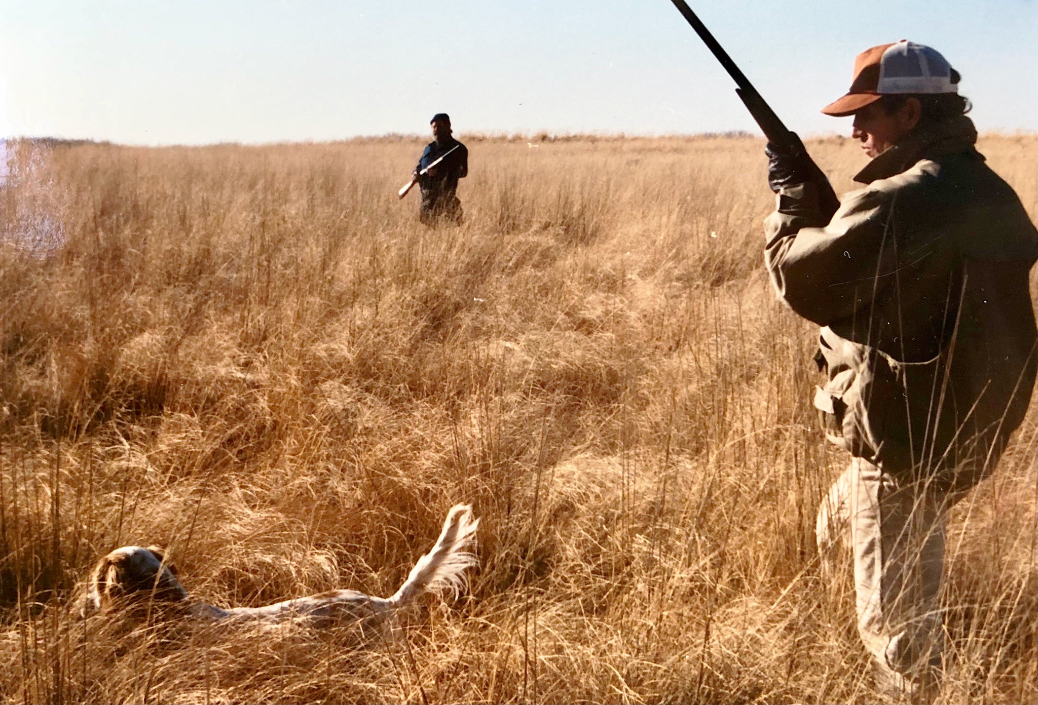 Erney and Dan hunting on the prairie