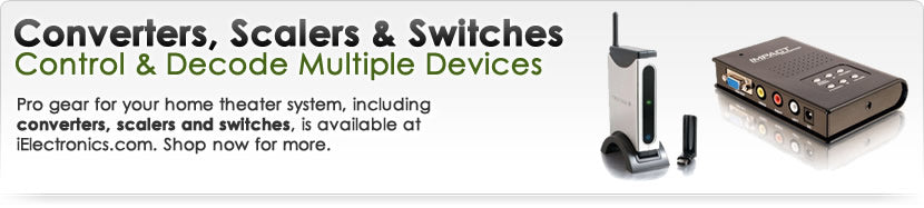 Video and audio converters, scalers and switches