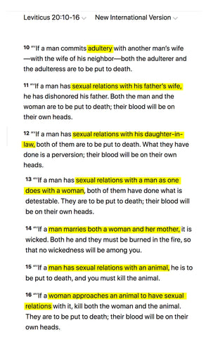 Leviticus 20:16-20 - Homosexuality and the Bible - Welcome to Truth