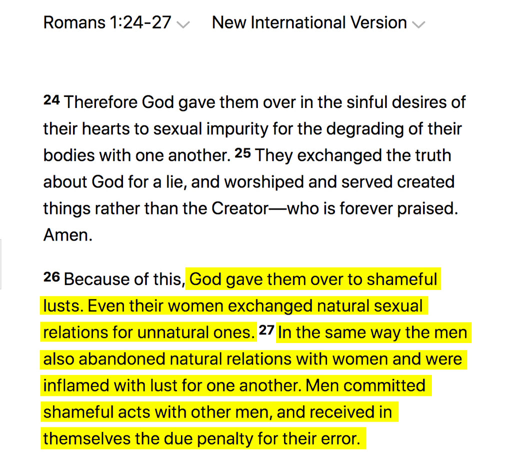 Romans 1:24-27 - Homosexuality and the Bible - Welcome to Truth