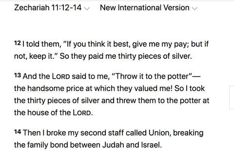 Zechariah 11 - 30 pieces of silver - Welcome to Truth Definitions