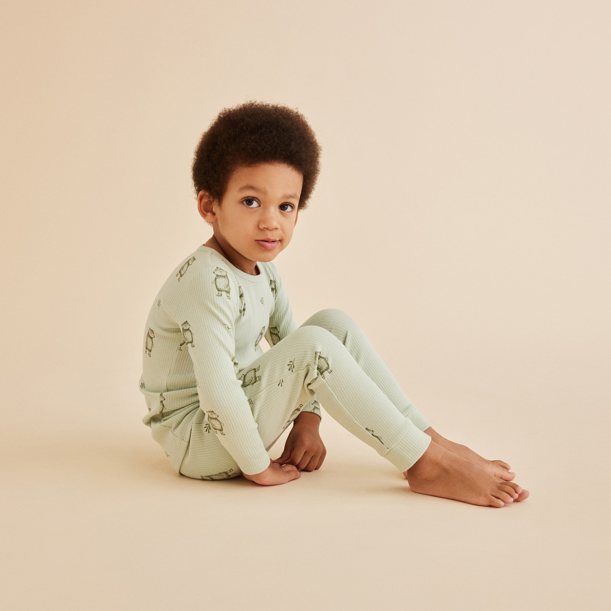 Sleep On It Toddler Boys Tight Fit Rib-Knit Raglan Pajamas - Long Sleeve -  Save 65%