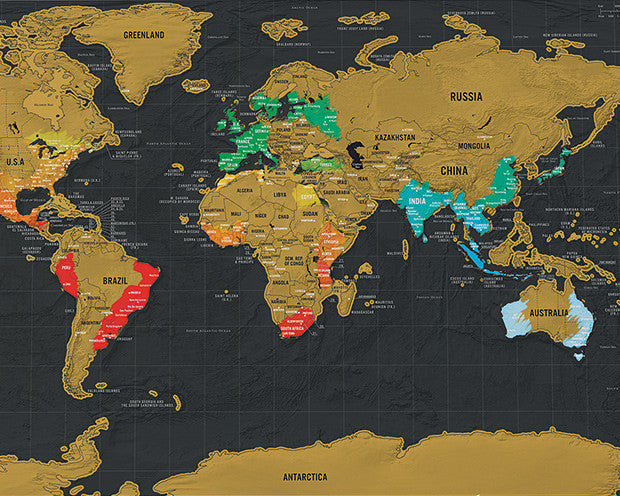 Scratch Map Deluxe Travel Edition