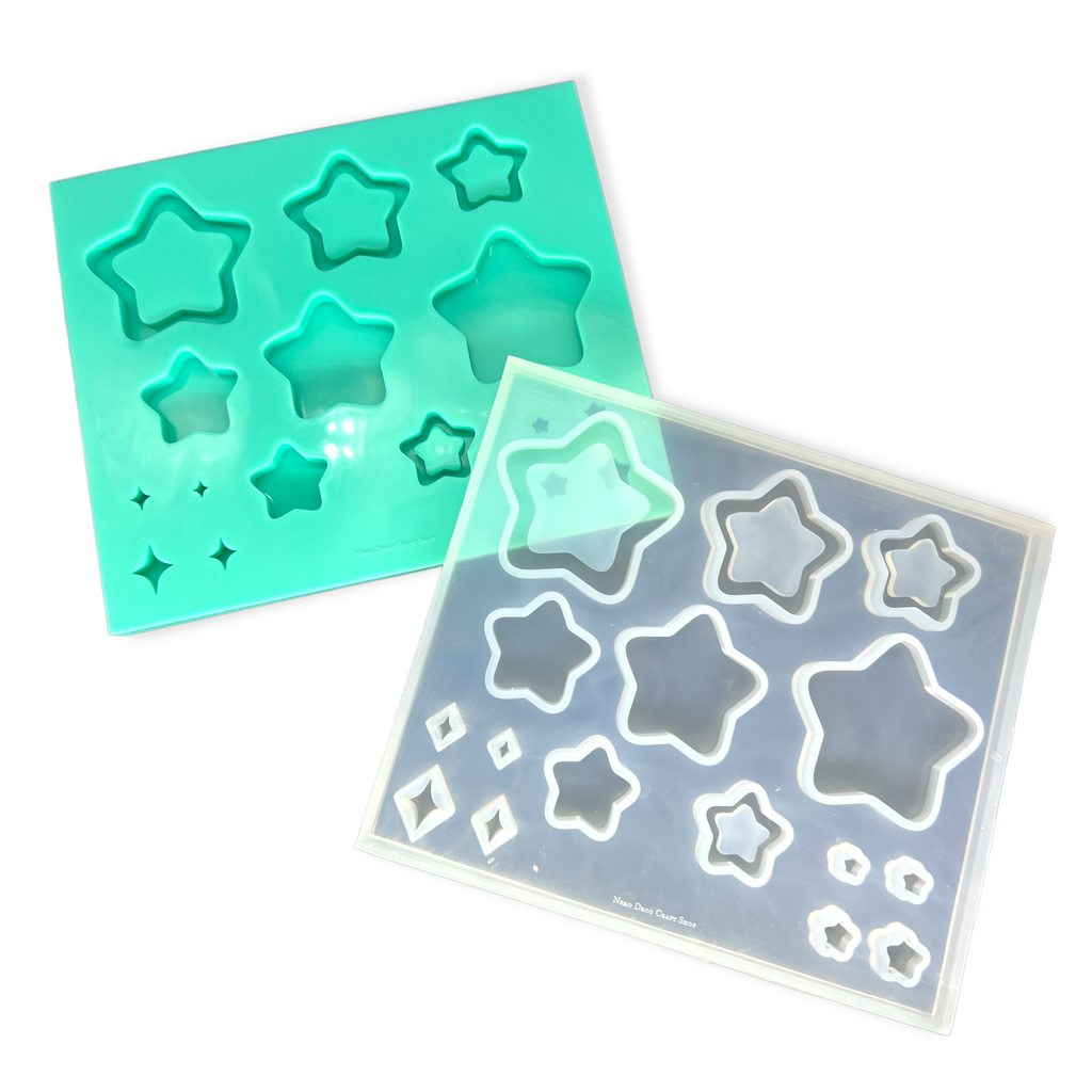 1/4pcs Moon Shape Resin Earring Molds Mirrored Silicone Molds For Resin