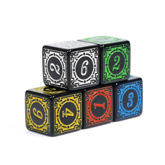 Koplow Games koplow games white opaque dice with black pips d6 25mm (1in)  pack of 2