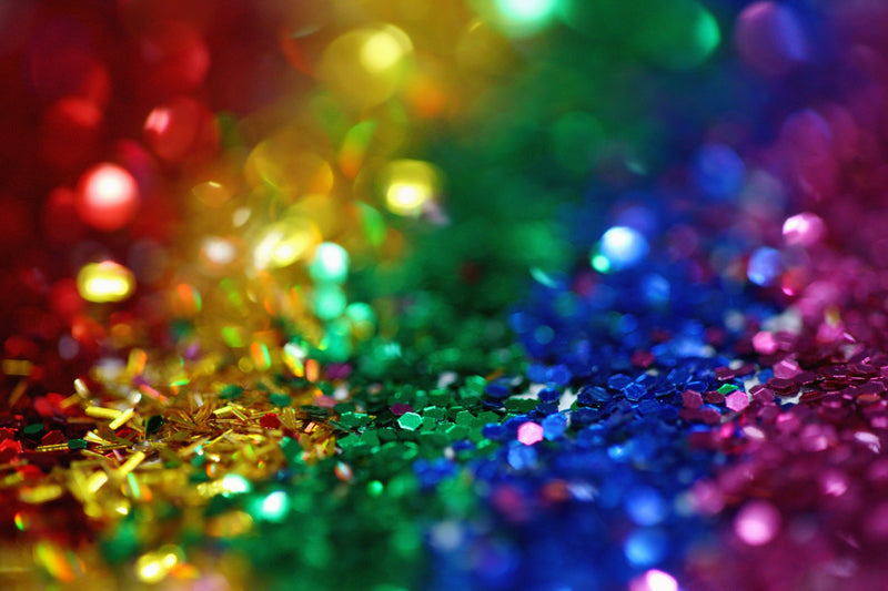gay pride colors glitter
