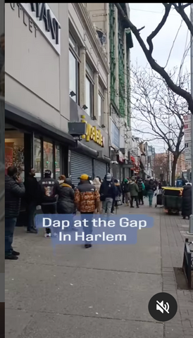 Long Line in Harlem for Dapper Dan limited hoodies at the GAP store