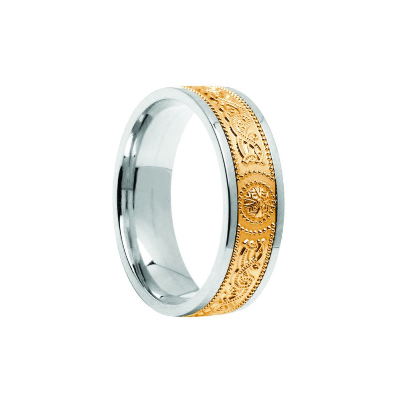 Celtic Warrior Shield Wedding Band - Narrow - The Irish Shop