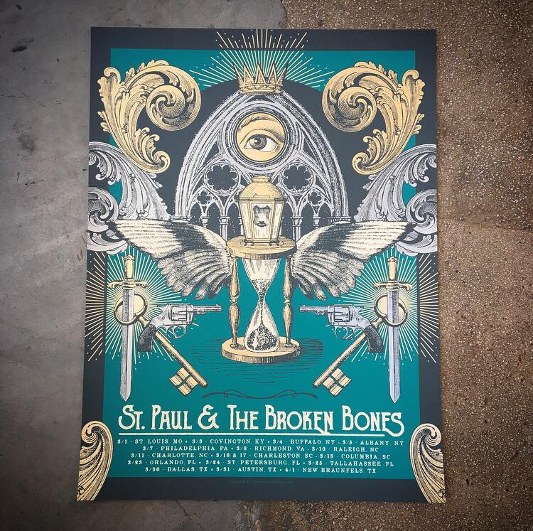 St Paul & The Broken Bones Tour 2017 Status Serigraph