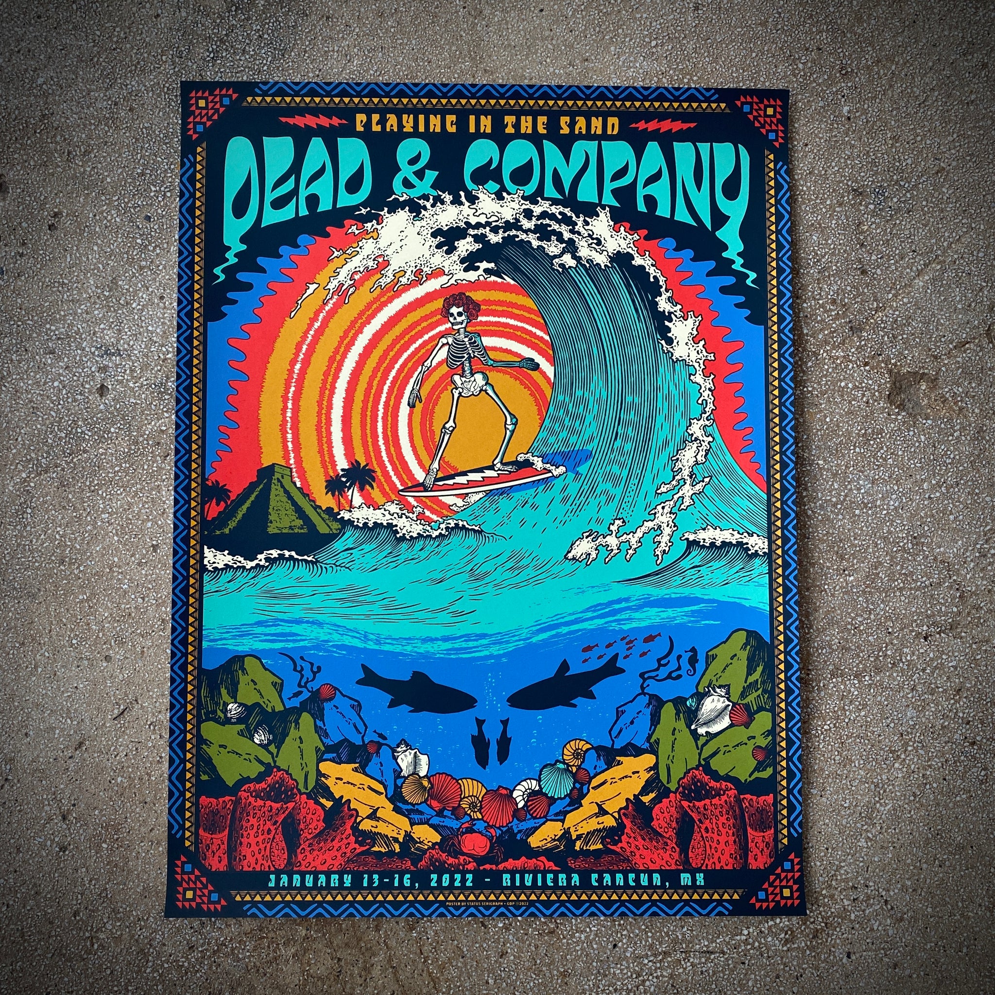 Dead & Company Playing in the Sand 2022 (Week 2) Status Serigraph