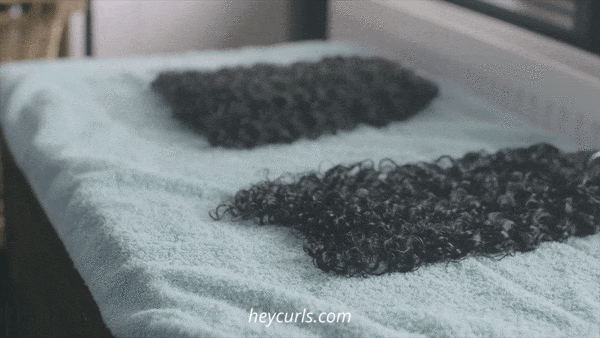 air drying curly hair 
