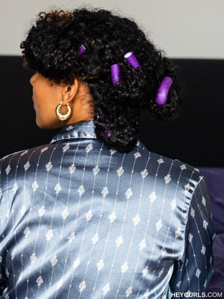 sleeping with natural hair flexi rods