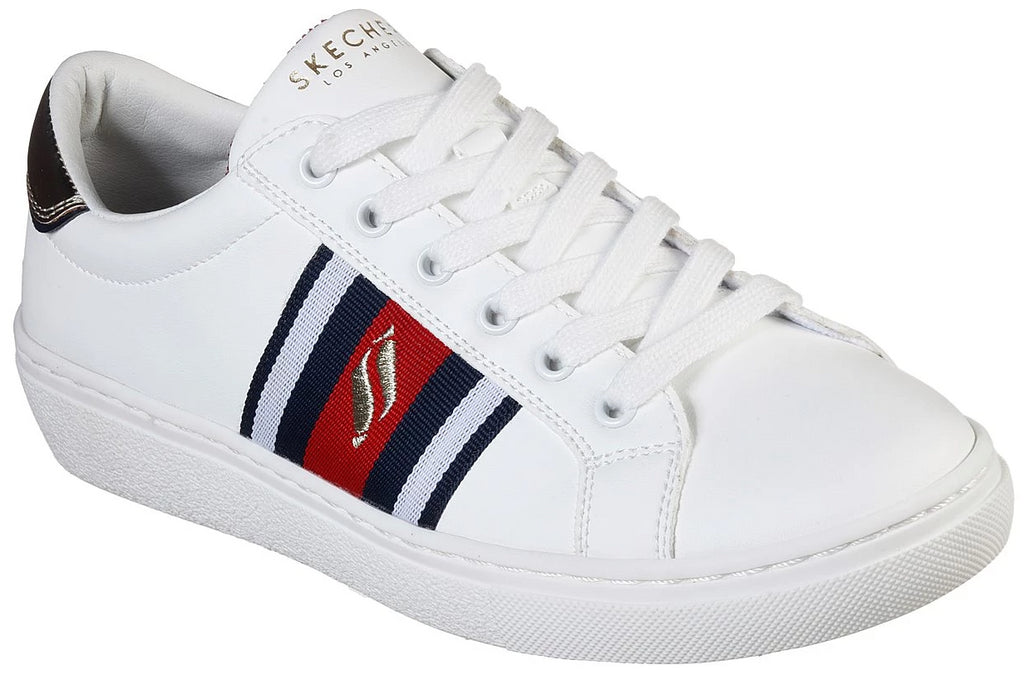 skechers white plimsolls