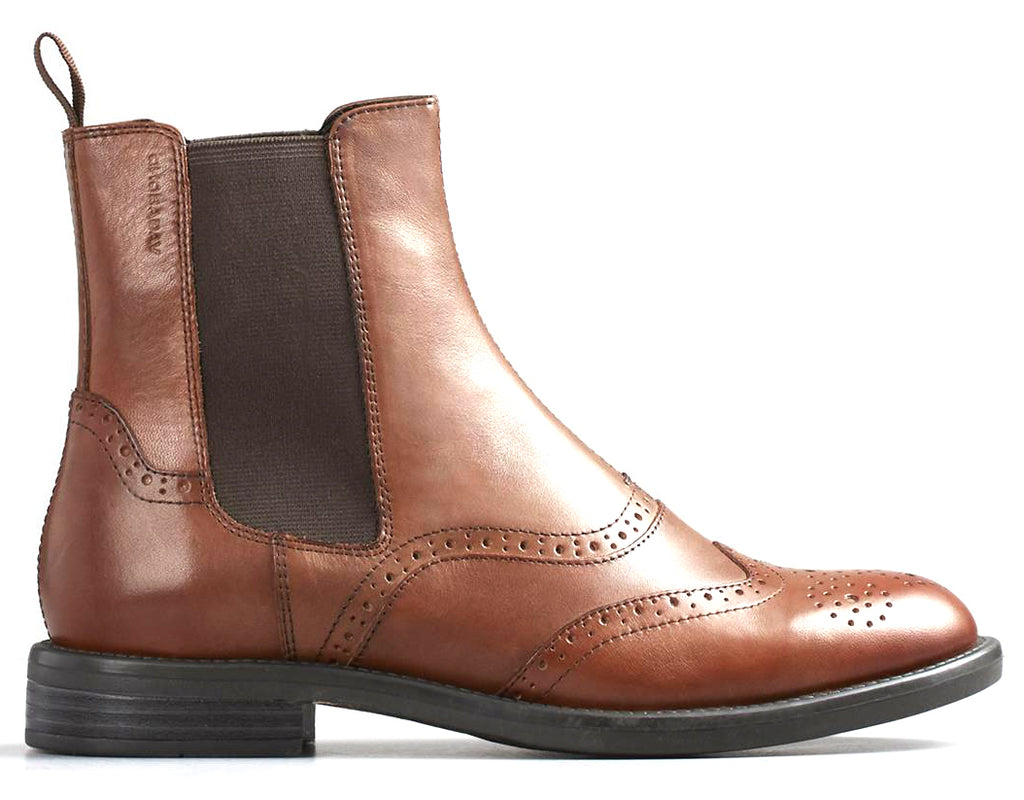 cognac ankle boots