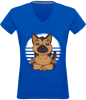 T-shirt Col V Femme DOG