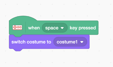 when space pressed change costumes