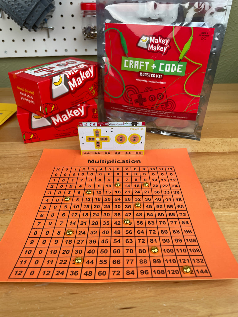 multiplication chart hacked with makey makey