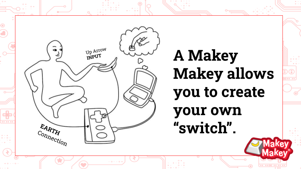 Makey Makey allows you to create a switch