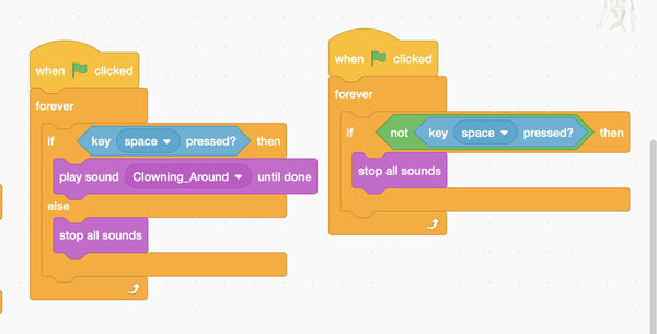 Scratch blocks for coding sound