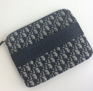 dior oblique canvas clutch