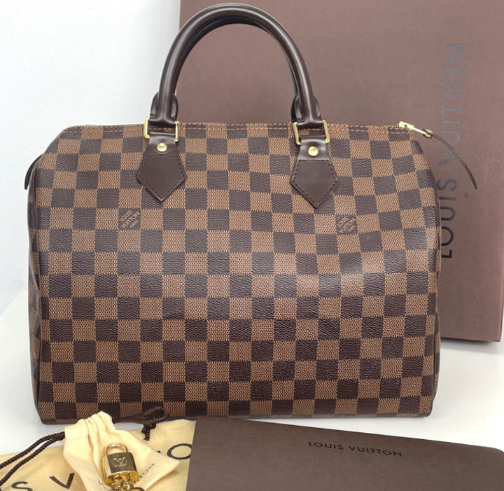 Louis Vuitton Speedy 30 In Damier Ebene Canvas TR4135