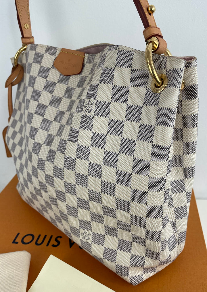 Louis Vuitton Damier Azur Graceful PM at 1stDibs  graceful pm damier azur, lv  graceful pm, graceful pm vs mm