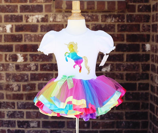 rainbow unicorn tutu