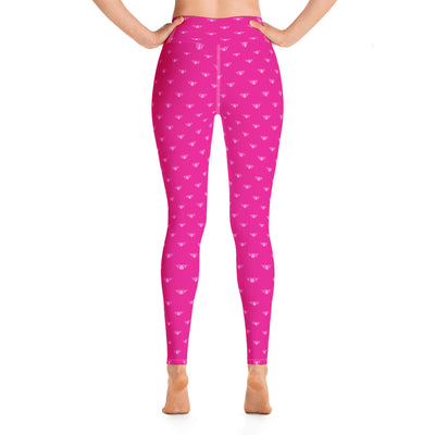 hot pink high waisted leggings