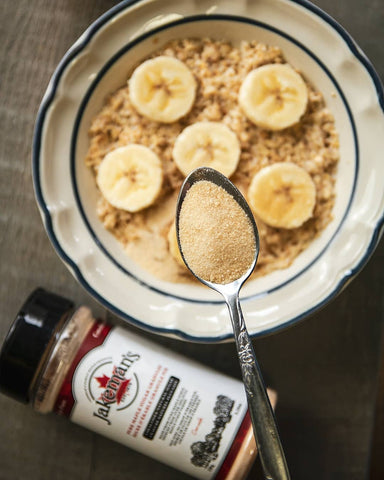 Oatmeal with pure maple syrup
