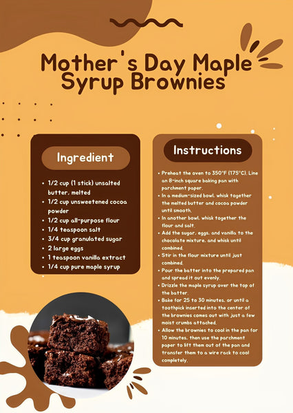 mother s day maple syrup brownies