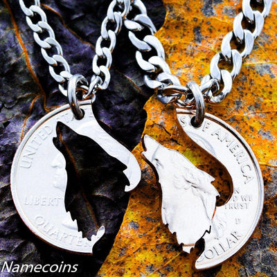 animal necklace set howling wolf relationship necklaces 1 2c54fab0 1c13 4ceb ab50