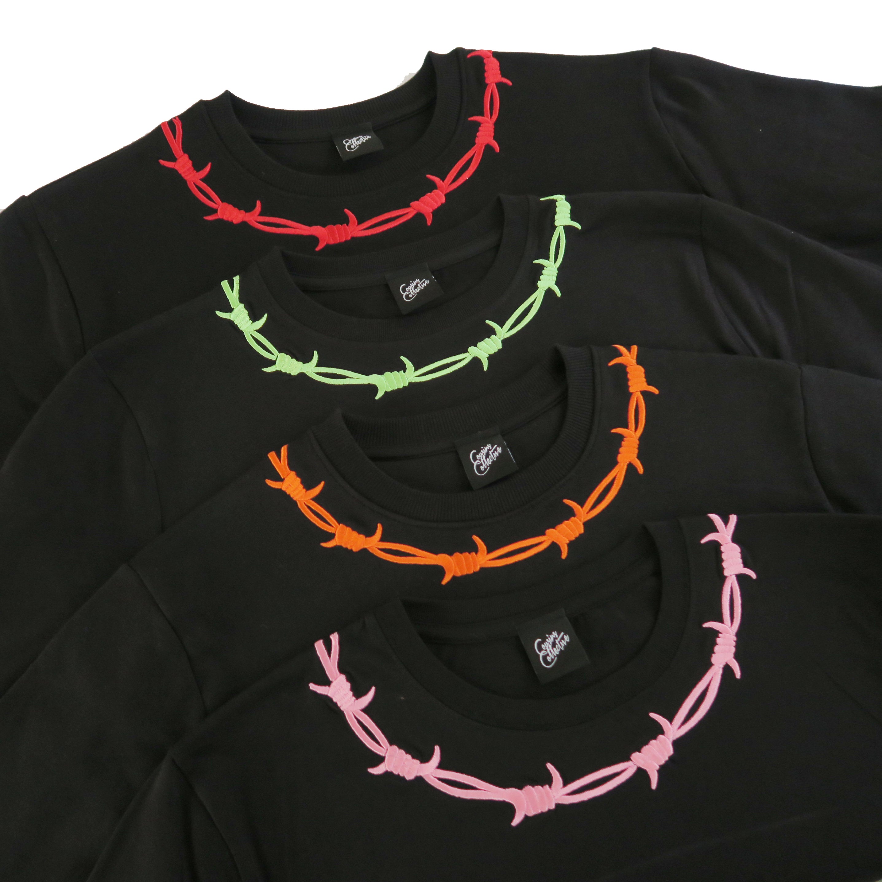 Barbed Wire Embroidered Long Sleeve T-shirt – Cousins Collective