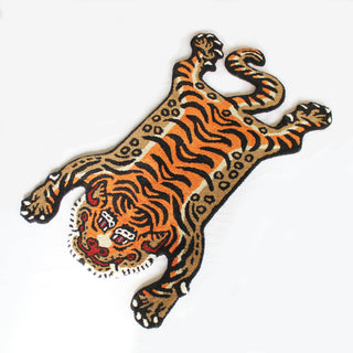 Pink Tibetan Tiger Rug Art Board Print for Sale by