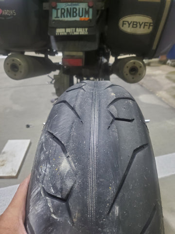 Riding on tyres like this is NOT recommended!