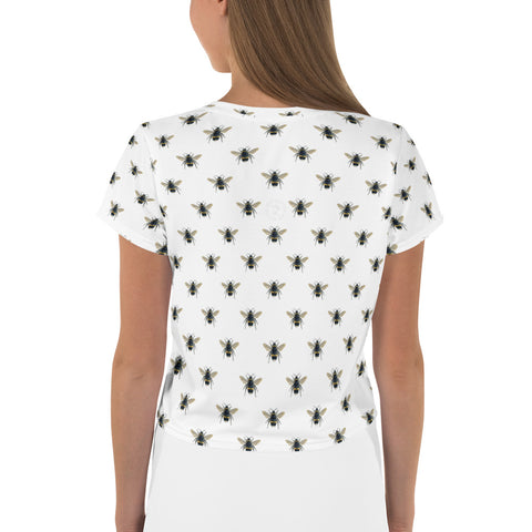 Bee You Tea Full Bumble Bee Crop Top - Hip-Hatter