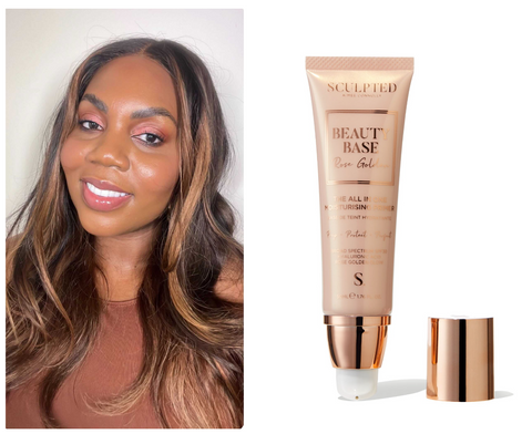 Adeola Gboyega with Beauty Base Rose Golden