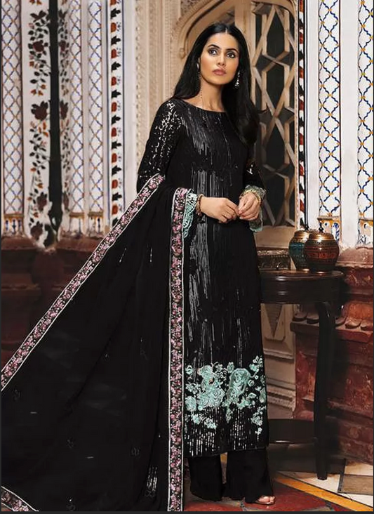 Black Cotton Salwar Pant Suit SRROY320308 – ShreeFashionWear