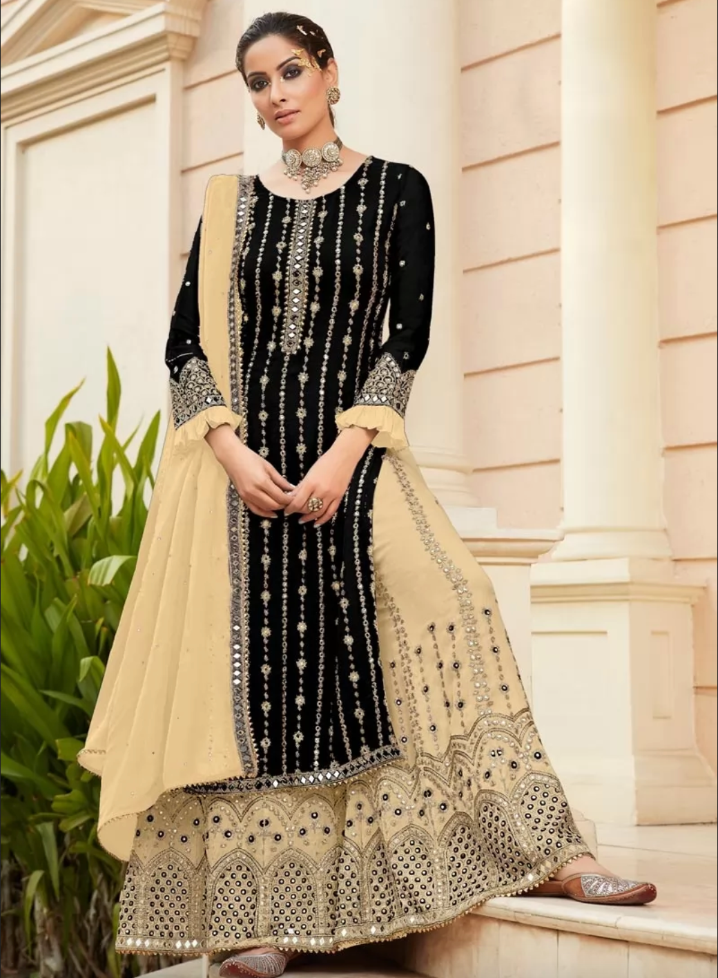 Indian Woman Wear Salwar Kameez Palazzo Suits Designer Pakistani Wedding  Wear Georgette Embroidery Worked Heavy Shalwar Plazzo Dupatta Dress - Etsy  | Indian fashion, Party wear dresses, Dress materials