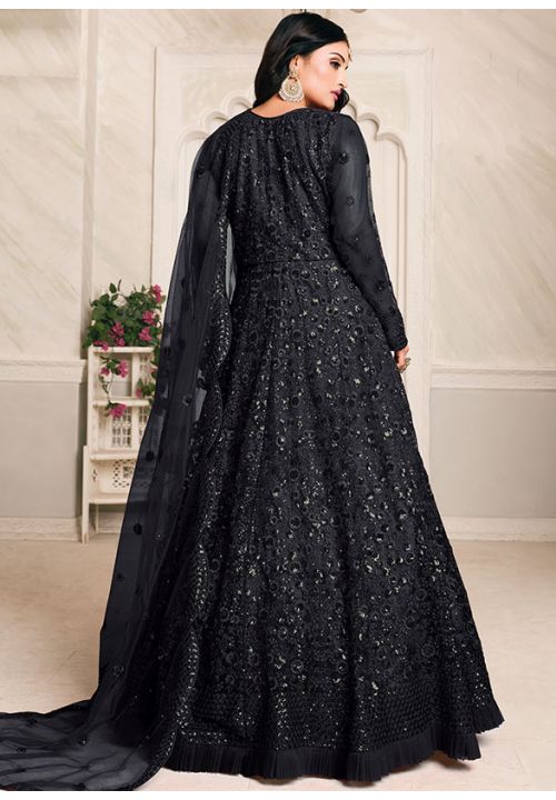 Black long clearance frock suit