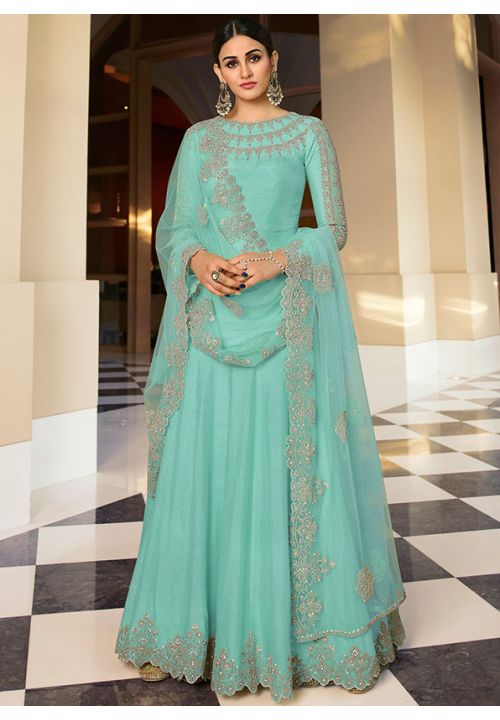 Beige Gold Designer Heavy Embroidered Wedding Anarkali Gown | Saira's  Boutique